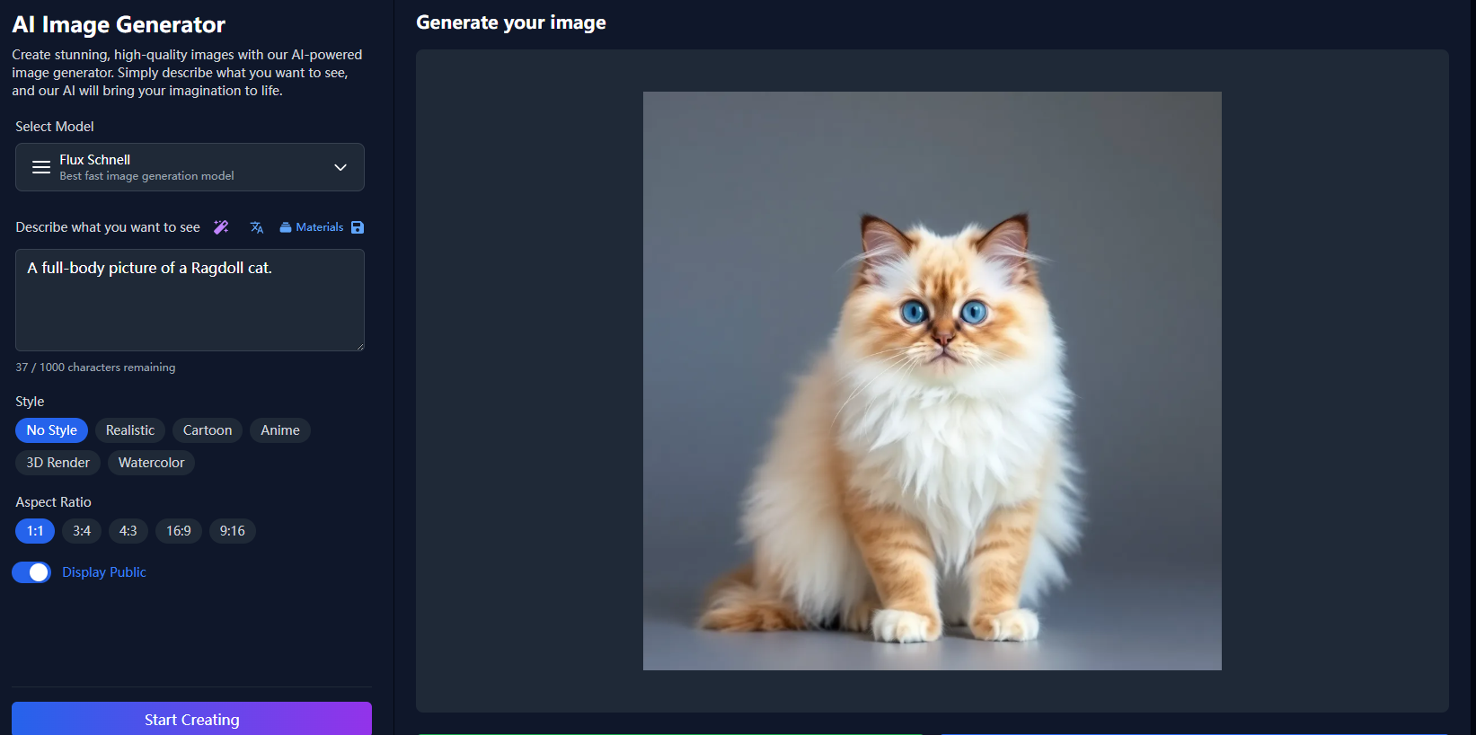 Cat Image for Olympics